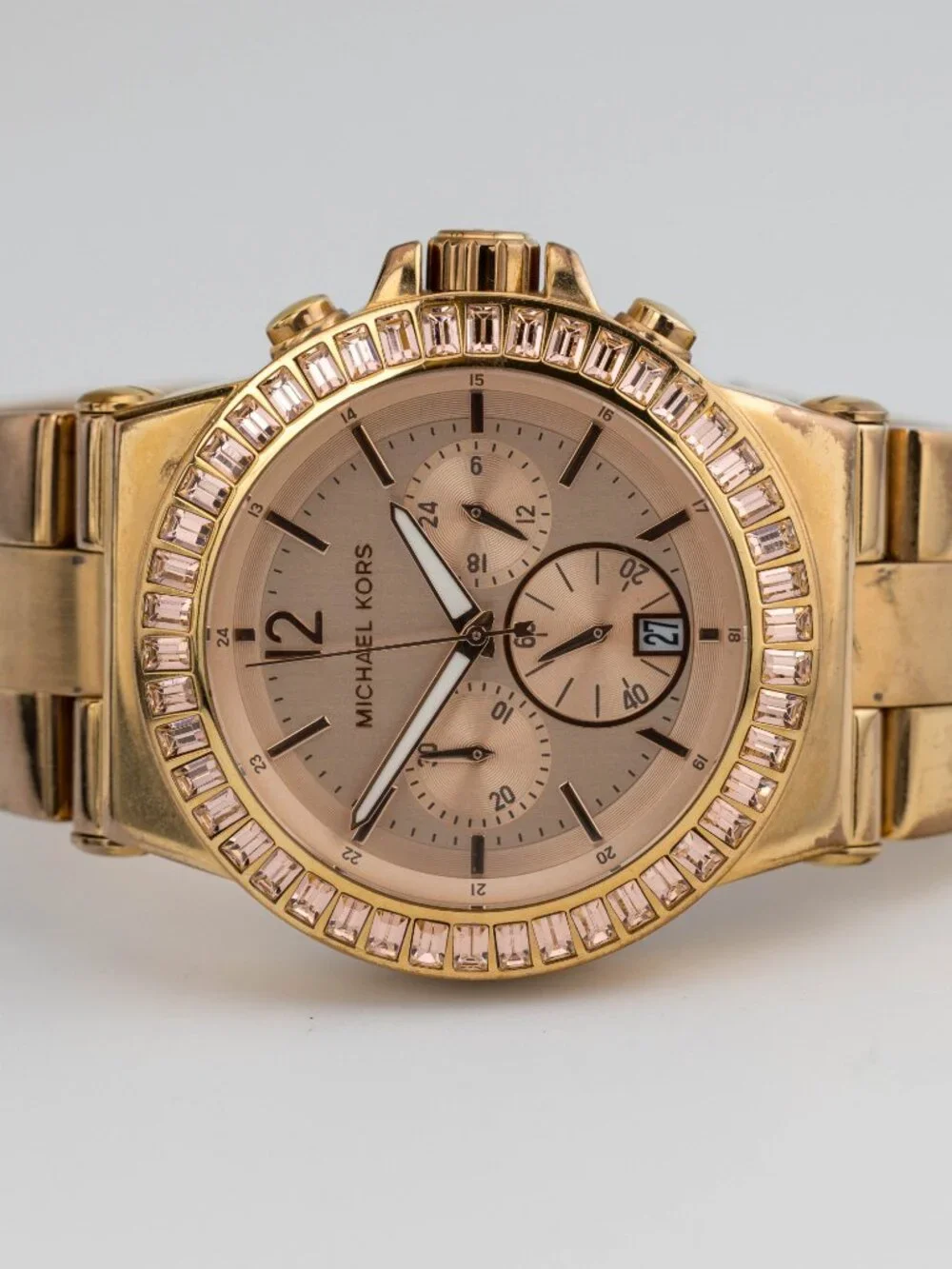 Michael Kors MK-5412 Chronograph Quartz Analog Women's Watch New Battery